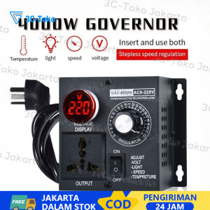 AC 220V 4000W Variable Voltage Regulator Speed Motor Fan Control Controller Dimmer High Power Thyristor Electronic Drill Speed Electric Heating Wire Furnace | 2.025.0259 | 210706-30