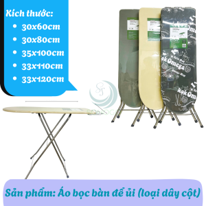Bọc Bàn Ủi Vải Dày Chống Trượt – Dễ Lắp Đặt-Nhiều Sie-Mẫu Dây Cột Ôm Sát