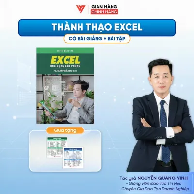 Sách Excel ĐÀO TẠO TIN HỌC Ứng Dụng Văn Phòng Từ Cơ Bản Đến Nâng Cao Có Kèm Khoá Học Online + Nhãn dán