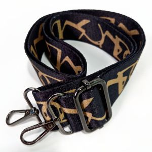 Tali Tas Selempang DDR Polykatun Elegan Warna Hitam Lebat 4cm Kuat Bisa Di sesuaikan