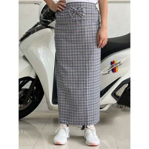 Váy chống nắng Kaki loại xẻ Եà chất liệu vải mềm mại co giãn tốt xòe to dài cố định bằng miếng dán kết hợp nút bấm - Kim Yến Mẹ và Bé