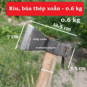 Rìu búa rìu nhíp rìu cốp pha rìu quốc phòng rìu chặt cây 0.6kg - Thép xoắn #vattuducduyen