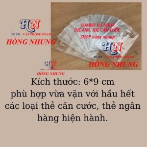 [SÉT] COMBO 2 BAO BỌC THẺ CĂN CƯỚC THẺ ATM BẰNG LÁI XE CÁC LOẠI THẺ PET - LOẠI CÓ NẮP TRONG SUỐT
