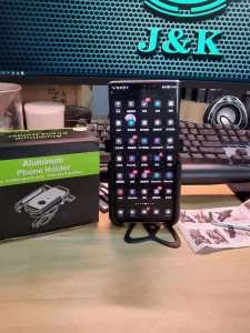 aluminum phone holder one button quick lock patented product