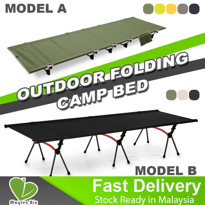 Large Size Outdoor Camping Bed Cot Portable Folding Duty Foldable ...