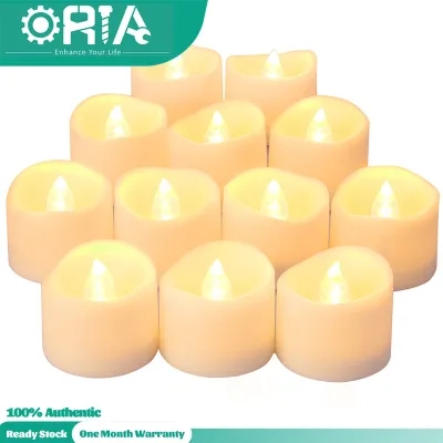 ORIA Flameless Candles 12PCS LED Candle Tea Light Battery Operated for Wedding Christmas Party Festival