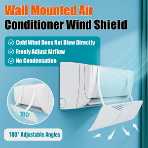 🎉Anti-Direct Blowing Wall-Mounted Air Conditioner Wind Shield Universal Windproof Air Conditioner Cover Wall-Mounted Air Conditioner Hanging Wind Shield Air Outlet Baffle
