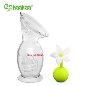 Cốc hứng sữa silicone Gen.2 kèm nút hoa chặn Haakaa. Chất liệu silicone cao cấp an toàn. Không chứa BPA PVC và phthalate. Phễu hút sữa rảnh tay tiện lợi nhỏ gọn