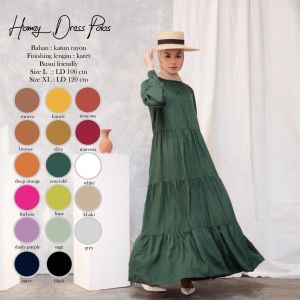 GAMIS HOMEY DRESS POLOS - GAMIS POLOS WANITA DEWASA BAHAN KATUN RAYON PREMIUM