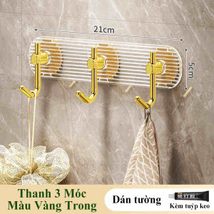 Móc dán tường đa năng HOMELOVE Móc treo đồ bằng mica trong suốt máng quần áo chìa khóa túi xách trang trí nhà tắm