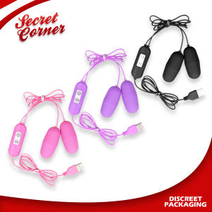Secret Corner Double Egg USB Vibrator Vibrating Clitoral Stimulator Sex Toys for Women