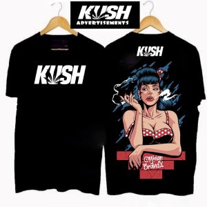 COD Kush Clothes Oversize T-Shirt 55-110kg Women and Men Tops Cotton Clothing New Design Trend KUSH T-shirt Clothing with Safe Word Text Design Cotton (S-3XL) hustle mens tops Black T shirt for men oversized Tshirts black and white T-shirt