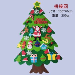 Felt ChristmasTree Kids DIY Felt Christmas Tree with Ornaments DIY Xmas Tree Xmas Decoration