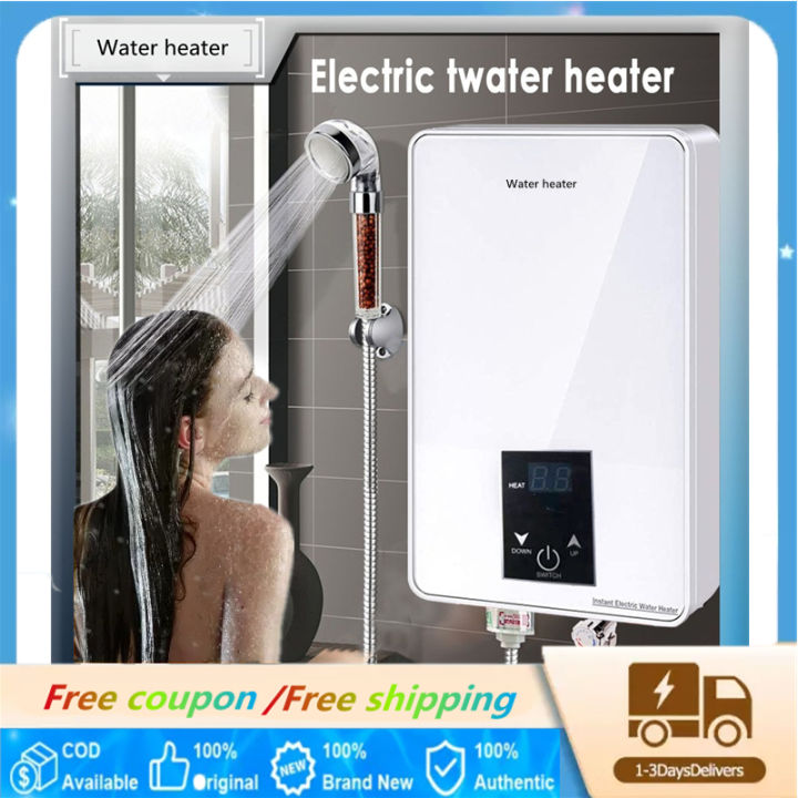 Speed Heat 6500W Electric Water Heater Bathroom Household Bathing ...