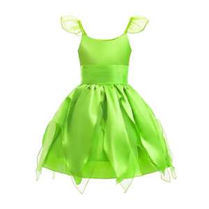 Tinkerbell ชุดเจ้าหญิงเทียน่าเอลฟ์ฮาโลวีนชุดเดรสเด็กหญิงคอสเพลย์ชุดการแสดงบนเวที