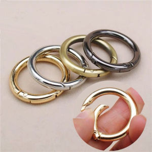 10PCS Metal O Ring Spring Clasps Openable Carabiner Keychain Rings Bag Clips Hook Dog Chain Buckles Connector For DIY Jewelry
