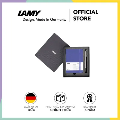 Bộ quà tặng cao cấp LAMY Sổ tay khổ giấy A6 Blue bìa mềm + Bút cao cấp Logo – Hãng phân phối chính thức