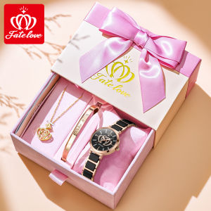 Fatelove Casual Watch For Women Waterproof Luminous Genuine Presenting Bracelet Necklace jam tangan wanita murah cantik