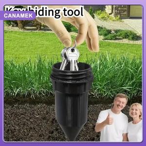 【CANAMEK】 Garden Key Hider Plastic Realistic Underground Watering Can Key Safe Box Durable For Outdoor Garden Security