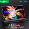 【Free Gift】Màn hình di động GOOJODOQ 15.6 14 Inch 1920*1080P FHD IPS USB-C HDMI Portable Monitor Cho Laptop máy tính, điện thoại, máy chơi game PS4. 