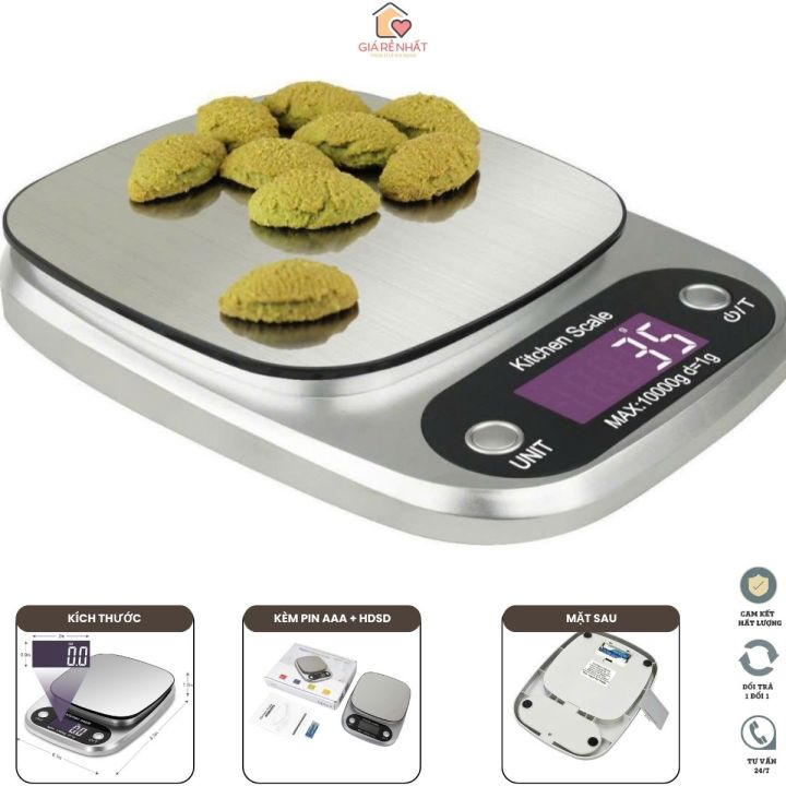 Cân tiểu ly điện tử mini nhà bếp Kitche Scale định lượng 1Gr đến 10 ...