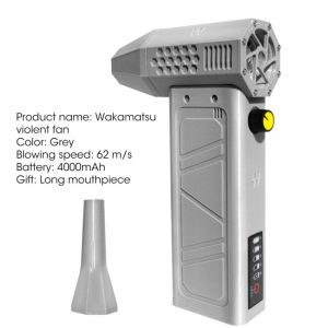 140000RPM Mini Turbo Jet Fan Wireless Air Blower Brushless Motor Handheld Duct Fan 62m/S Portable Turbo Fan Type-C Charging BBQ