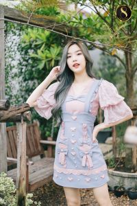 8 Studio Brand เสื้อผ้าแบรนด์แท้การันตี มินิเดรสเซตนี้ชมพูม่วงน่ารักมากเลยนะจ๊ะ ใครอยากได้ตัองไปตํากันเลยนะจ๊ะ