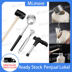 Mi.more 4pcs Alat Pembuka Batok Kelapa Muda Coconut Hammer Stainless Steel Set Alat Pembuka Buah