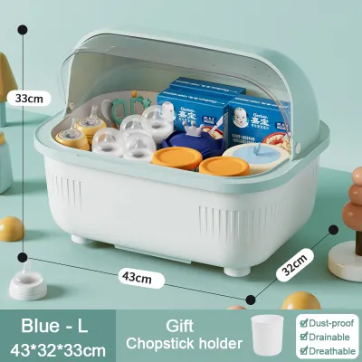 Baby Feeding Bottle Storage Box Dustproof Baby Bottle Storage Box Tableware Cupboards Container