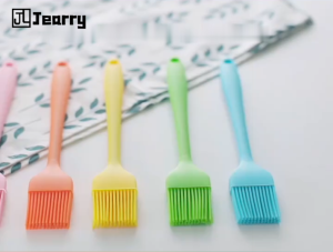 Jearry silicone handle BBQ oil brush heat resistant food grade cooking kitchen utensils