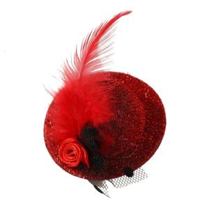 Mini Fascinator Hat Hair Clip Girls Victorian Themed Party Costume Hairpin Hair Accessories Fashionable Hairpieces