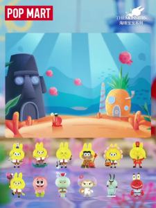 POPMART LABUBU The Monsters x Spongebob Series Figures pop mart blind collection action figure decorative gift