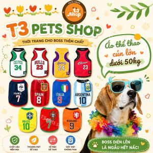 áo ba lỗ cầu thủ thể thao các mẫu cho giống chó lớn - T3 PETS SHOP
