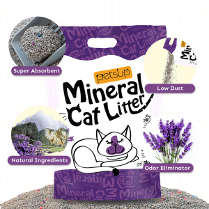Petsup Mineral Cat Litter Sand Original Lavender Bentonite Cat Litter Sand Mineral Cat Litter Fast Clumping Eliminates Odor