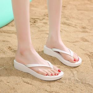 [Free Shipping] Desert-colored thick-soled flip-flops for women summer outdoor wear non-slip new model for bathroom bathing seaside and beach