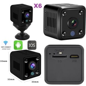 Kamera Mini cctv DV Micro full HD 1080P original X5 X6 camera IP Mini WiFi Kamera Olahraga HD 1080P Pengawasan Keamanan Nirkabel Baterai Bawaan Penglihatan Malam Kamera Mikro Rumah Pintar