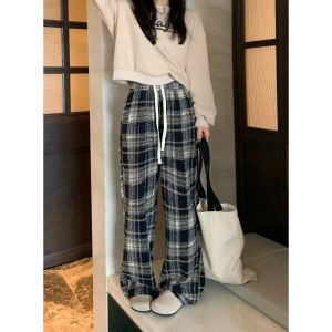 Quần NỈ DẠ LÔNG ống rộng kẻ karo vải dày đẹp chất lượng cao có bigsize 108Kg kiểu dáng thời trang thịnh hành