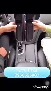 Khay để đồ khe ghế bằng da cho ô tô - chống rơi đồ gọn gàng tiện dụng - Xedep Store