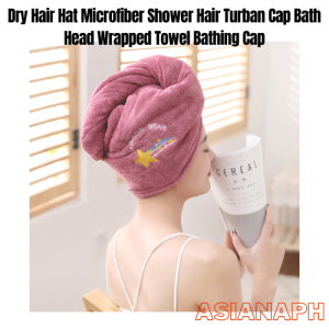 Dry Hair Hat Microfiber Shower Hair Turban Cap Bath Head Wrapped Towel Bathing Cap