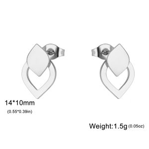 SKYRIM Titanium Steel Stud Earrings Water Drop Shape Womens Earrings Fashion Jewelry
