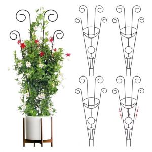 CRUSHES Metal Plant Climbing Rack Vine Support 83cm Plant Trellis Durable Rust-Proof Flower Trellis Frame Garden