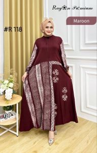 Ariefa Batik - Gamis Terbaru twill rayon premium pekalongan gamis batik cap super