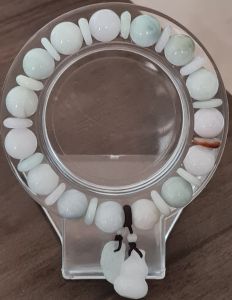 Type A Jadeite Bracelet with Gourd Charm