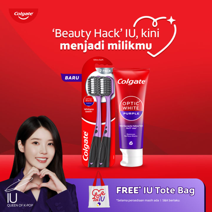 Colgate Optic White Purple Toothpaste Toothbrush FREE IU