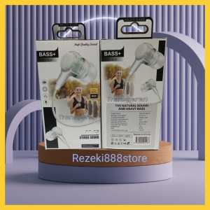 Headset Transparant + Mic XT-13 Stereo Sound Earphone Handsfree Universal Extra Bass