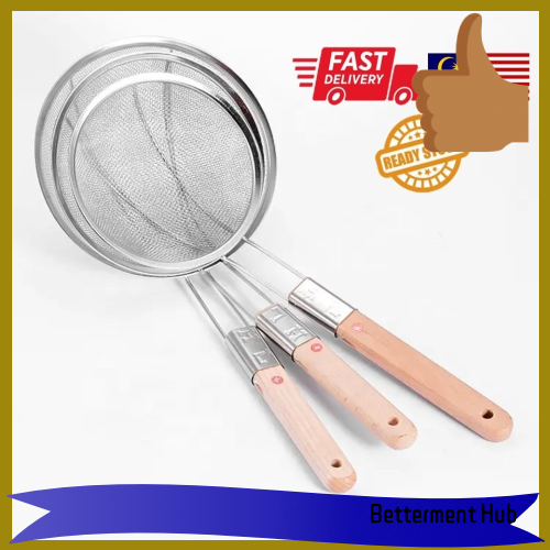 Stainless Steel 14cm 16cm Kitchen Oil Fry Filter Strainer Penapis ...