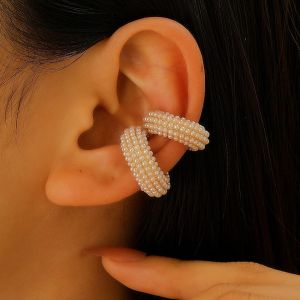 OEUVR Copper C Shape Ear Cuff Golded Silver No Piercing Earrings Trend Irregular Shape Ear Buckle Women