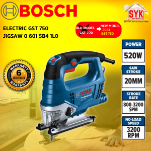 SYK Bosch GST 750 Electric Jigsaw Machine Wood Metal Cutting Jigsaw Mesin Gergaji Pemotong Kayu 06015B41L0