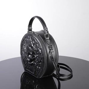 กระเป๋าถือกระเป๋าหนัง PU สะพายไหล่แนวย้อนยุคแนวกระเป๋าสุภาพสตรีกระเป๋าสะพายข้างแนวสตีมพังก์แบบ Tas Bulat กระเป๋าหิ้วโกธิคสำหรับทุกวัน