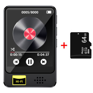 KEBETEME MP3 MP4 Music Player HIFI Bluetooth 5.2 Wireless MP4 Player Built-in Speaker Portable Stereo Music Player Support FM Radio E-Book Recording